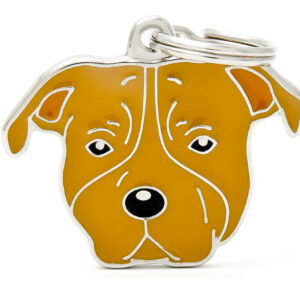 STAFFORDSHIRE BULL TERRIER - BROWN - DOG ID TAG