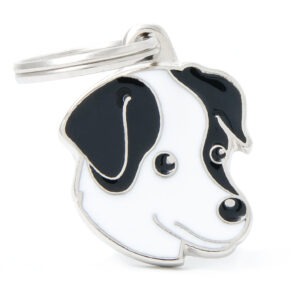 JACK RUSSELL - BLACK & WHITE - DOG ID TAG