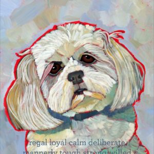 LHASA APSO - WHITE - FRIDGE MAGNET