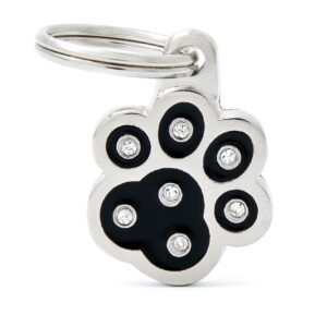 PAW - BLACK - DOG ID TAG