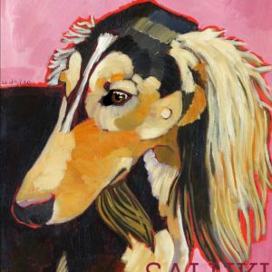 SALUKI - FRIDGE MAGNET