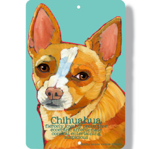 CHIHUAHUA BROWN #4 - METAL PLAQUE / PICTURE
