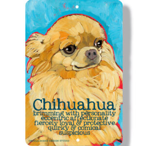 CHIHUAHUA GOLDEN - METAL PLAQUE / PICTURE